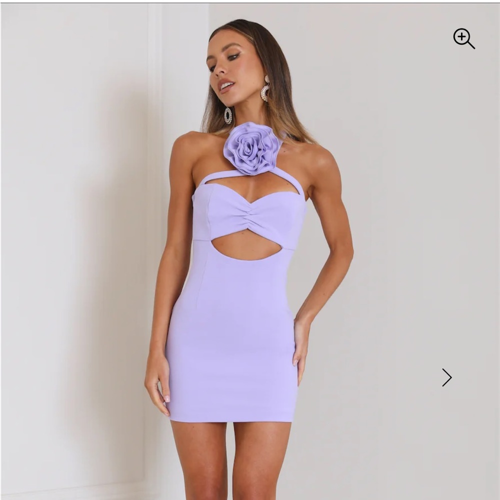NWT Hello Molly Runaway The Flower Mini Dress Lilac